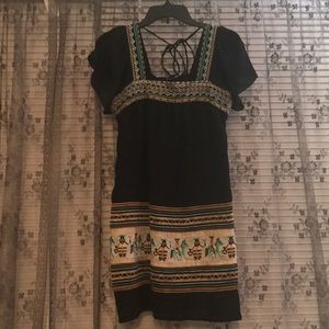 Embroidered boho dress